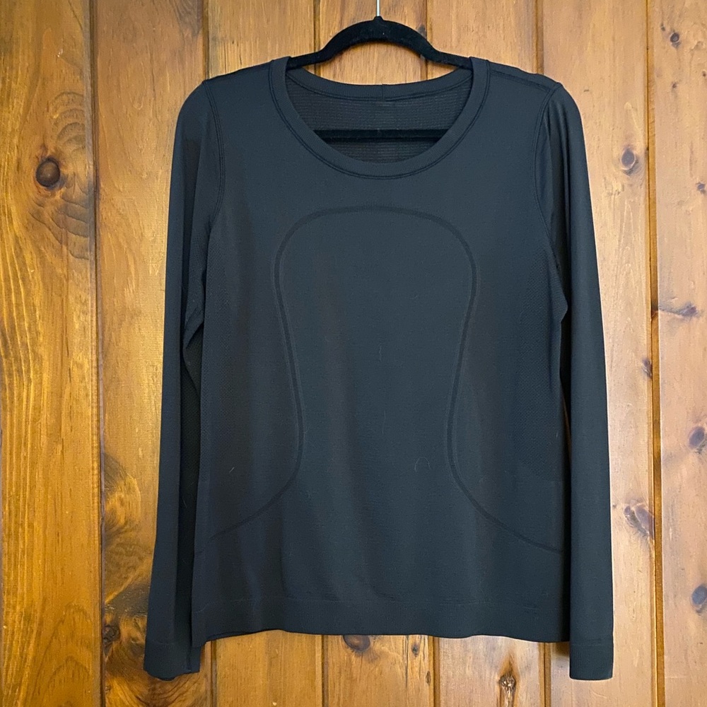 lululemon Swiftly Breathe Relaxed Fit Long Sleeve - black 10